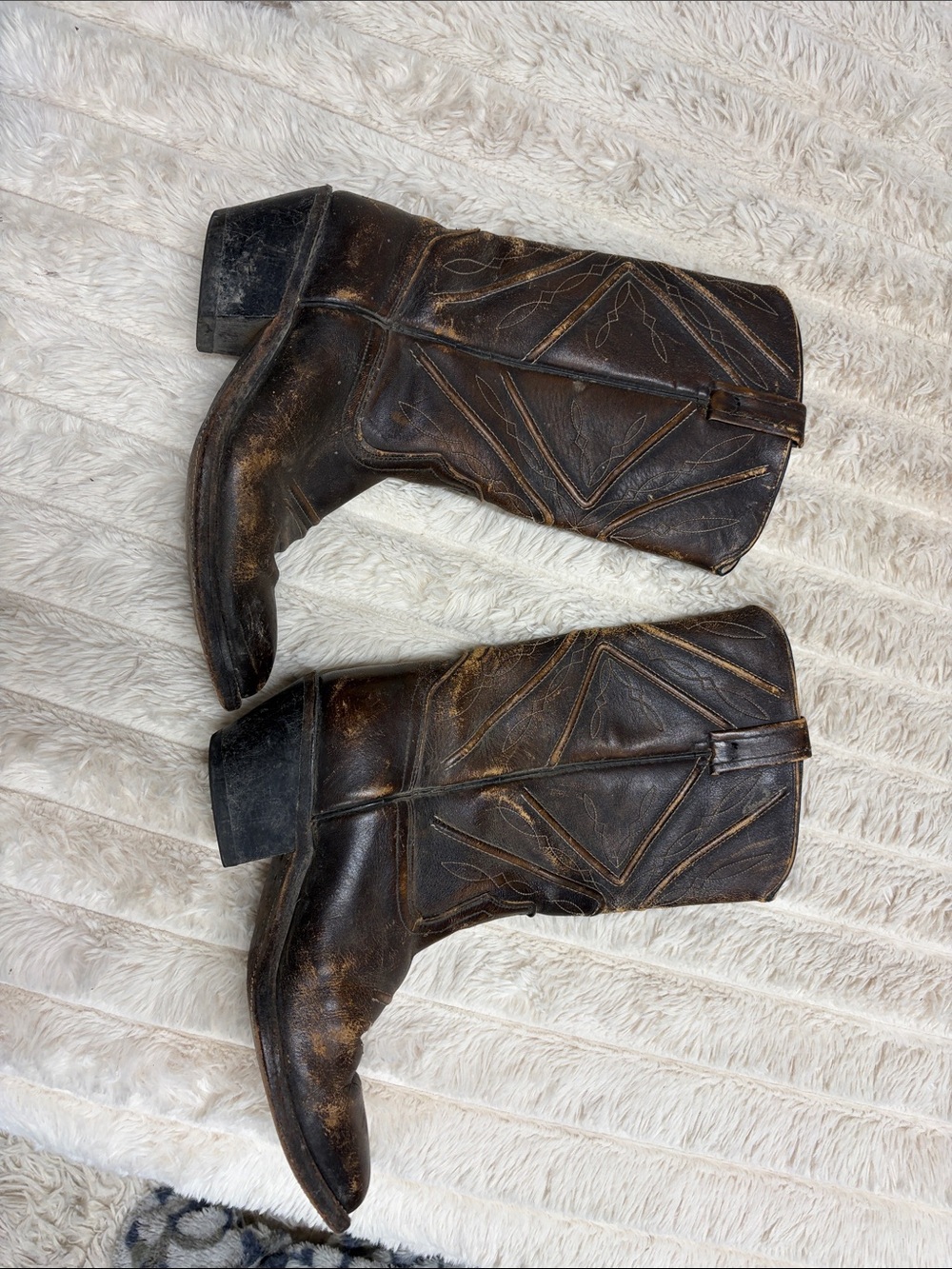 Women’s Brown Leather Western Boots - Classic Cowboy Style